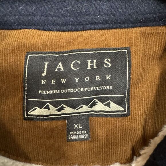 Jachs New York Men's Wool Blend Sherpa Lined Shirt Jacket Navy Blue XL - Picture 9 of 14